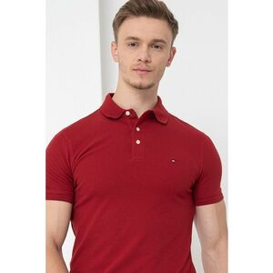 Tricou polo slim fit din amestec de bumbac organic imagine