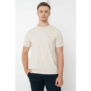 Tricou din bumbac cu decolteu la baza gatului imagine