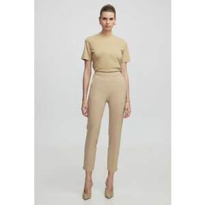 Pantaloni uni skinny cu talie inalta imagine