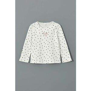 Bluza cu decolteu rotund si buline imagine