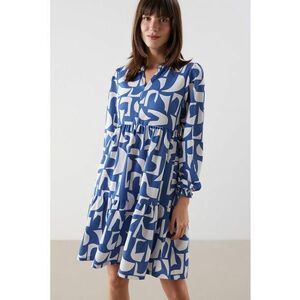 Rochie cu imprimeu si maneci lungi imagine