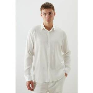 Camasa texturata cu guler clasic imagine