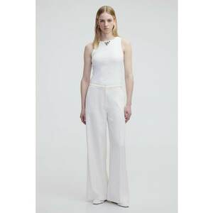 Pantaloni cu croiala ampla si talie inalta imagine