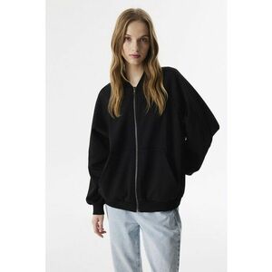 Bluza de trening cu fermoar si maneci raglan imagine