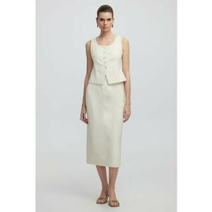 Vesta din bumbac cu decolteu rotund imagine