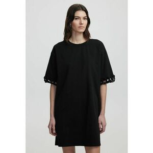 Rochie-tricou scurt cu decolteu la baza gatului imagine