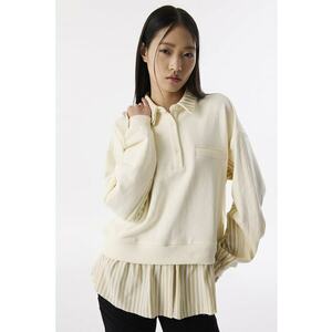 Bluza de trening cu maneci cazute si model 2 in 1 imagine