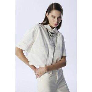 Camasa crop cu buzunare asimetrice imagine