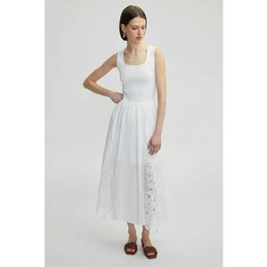 Rochie evazata cu garnituri cu broderie imagine