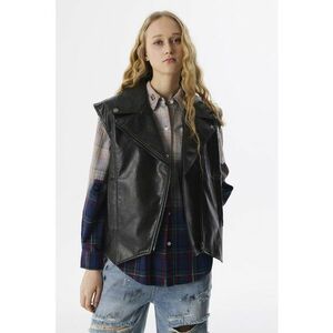 Vesta de piele ecologica cu fermoar imagine