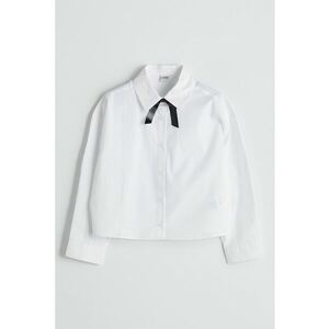 Camasa uni din bumbac - Alb optic - imagine