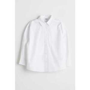 Camasa uni cu guler clasic - Alb - imagine