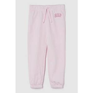 Pantaloni de trening cu imprimeu logo si snur imagine