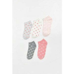 Set de sosete pana la glezna cu inimi - 5 perechi imagine