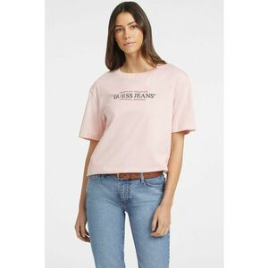 Tricou cu imprimeu logo si decolteu la baza gatului imagine