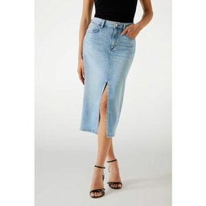 Fusta cambrata din denim imagine