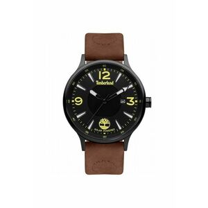 Ceas barbati - Piele naturala/Inox - 43 mm - Maro imagine