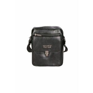 Geanta crossbody de piele ecologica cu logo 24587 - Negru imagine