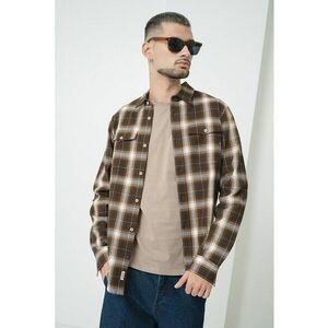 Camasa din bumbac cu buzunare si model in carouri imagine