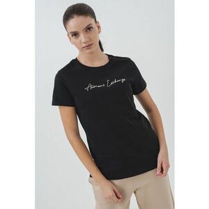 Tricou de bumbac cu decolteu la baza gatului imagine