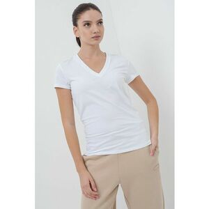 Tricou slim-fit cu decolteu in V imagine