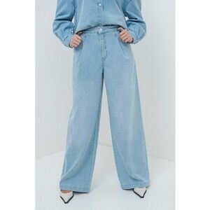 Blugi cu croiala ampla si talie inalta imagine