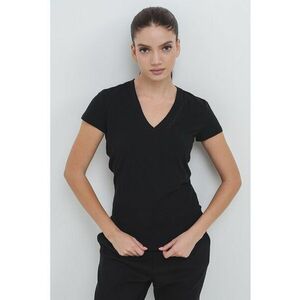 Tricou slim-fit cu decolteu in V imagine