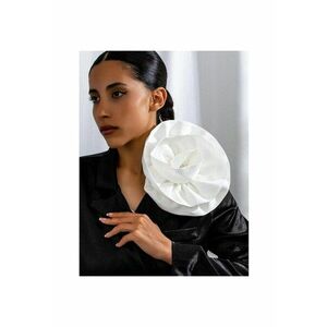 Brosa tip floare supradimensionata - alba - Agathe C22 imagine