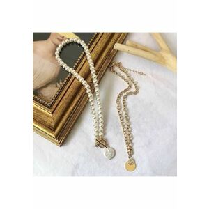 Colier in 2 straturi - cu perle - auriu - Lindsay C2 imagine