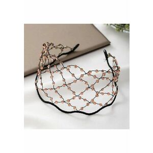 Accesoriu de cap - negru - cu plasa si pietre - Alvar C7 - imagine