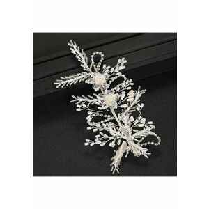 Accesoriu par - argintiu - cu flori si pietre - Helen C6 - imagine