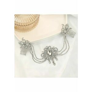 Accesoriu par - argintiu - cu lanturi si pietre - Heida C7 - imagine