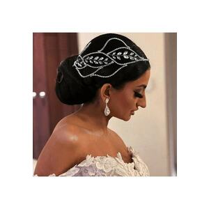 Accesoriu de par - argintiu - cu pietre - Briana C7 - imagine