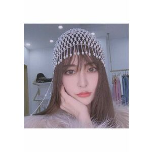 Accesoriu de par - alb - cu perle - Andes C23 - imagine