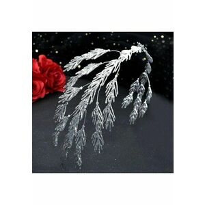 Accesoriu de par - argintiu - cu crengute - Brigita C7 - imagine