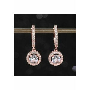 Cercei rose gold - cu pietre din zirconiu - Patience C8 - imagine