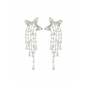 Cercei argintii - lungi - cu pietre si stele cazatoare - Magnella C8 - imagine