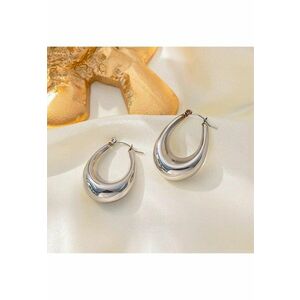 Cercei argintii - din otel inoxidabil - suflati cu aur 18k - Barry C2 imagine