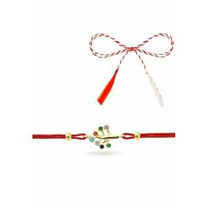 Martisor Premium din Argint placat cu Aur - Bratara cu Copacul Vietii C1 imagine