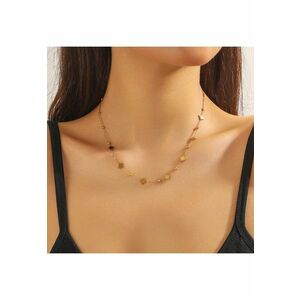 Colier auriu - din otel inoxidabil - suflat cu aur 18k - cu stelute - Elisha C2 imagine