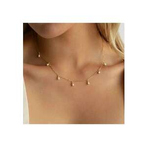 Colier auriu - din otel inoxidabil - suflat cu aur 18k - cu perlute delicate - Helvi C3 imagine