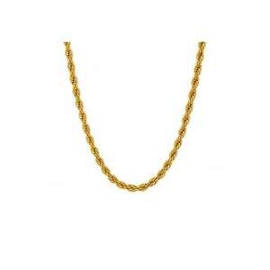 Colier auriu - din otel inoxidabil - suflat cu aur 18k - rasucit - Elioth C2 imagine