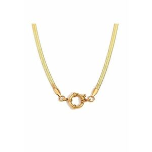 Colier auriu - din otel inoxidabil - suflat cu aur 18k - cu pandantiv cerc - Iduna C4 imagine