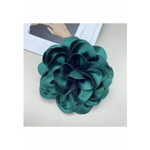 Brosa tip floare supradimensionata - verde inchis - Malaki C22 imagine