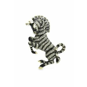 Brosa aurie - forma de cal - cu pietre - Rikka C3 imagine