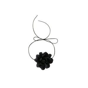 Colier choker - negru - cu floare - Benna C15 - imagine