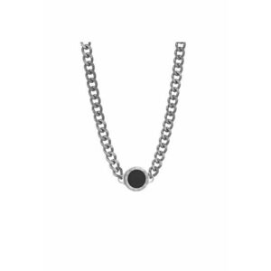 Colier argintiu - din otel inoxidabil - cu zale - suflat cu aur 18k - Ragnhild C5 imagine