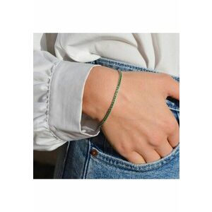 Bratara tennis - din argint 925 - rodiat - cu pietre verzi din zirconiu - Oddny C1 imagine