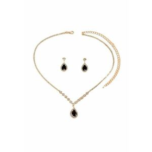 Set colier si cercei - argintiu - cu pietre - Nichi C15 imagine