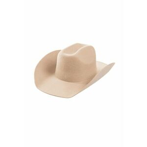 Palarie dama - bej - din lana - stil cowboy - Malena - imagine